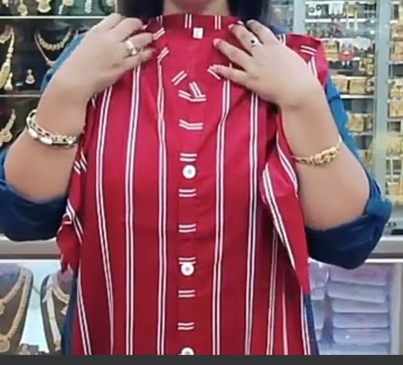 Long kurthi with 3 4th sleeve. Wts app  uploaded by business on 4/17/2021