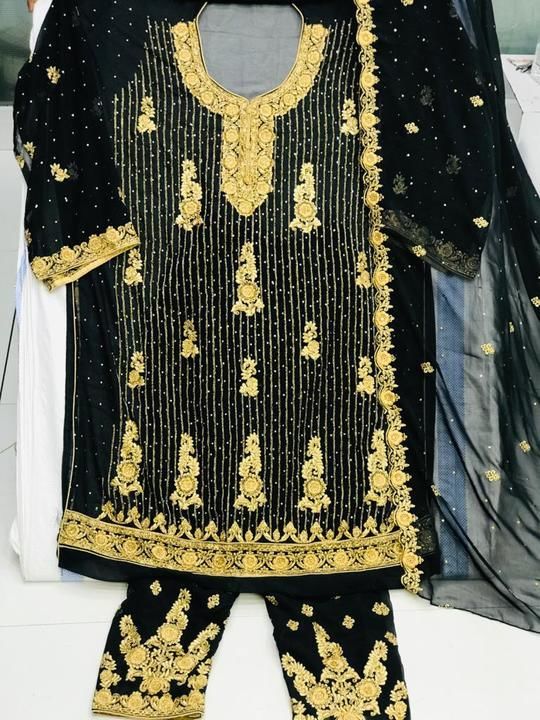 Jurjat hand work sut jarkn Stone  dresses materials  uploaded by business on 4/17/2021