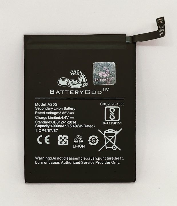 Batterygod mobile battery for Samsung A20s uploaded by Batterygod on 4/17/2021