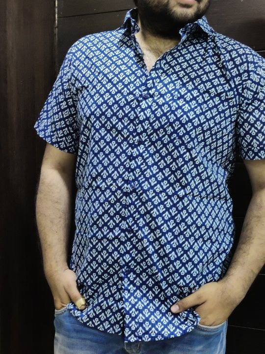 Post image Pure cotton block printed shirts for men in half sleeves best quality best prints fabric 100% cotton for summers ...
Sizes available M L XL XXL 3XL