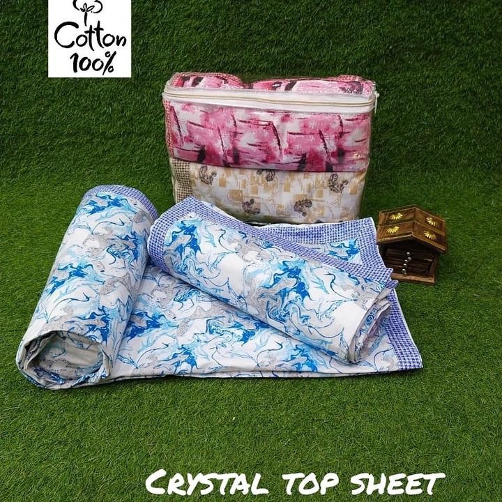 Post image *All  new items*
    *CRYSTAL*      SUMMER* *Top Sheet PAIR* *

👉🏻 *SIZE* 60x 90 INCHES

👉🏻 *Contents 2 PIC TOPSHEET SET
🔹

👉🏻 *FABRIC* PURE COTTON

👉🏻 *QUALITY* SUPER-FINE

👉🏻 *WEIGHT* 1400grm

⚡ *PRICE* *Rs 500 PAIR*( 2PIC)