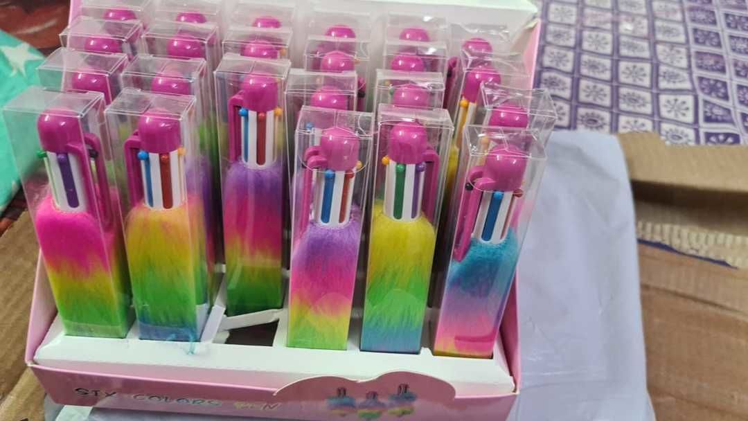 6 in 1 Colorful cute fur pen  uploaded by business on 4/17/2021