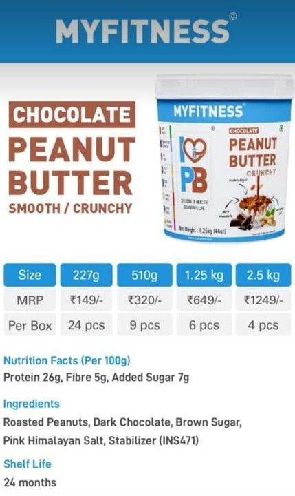 My fitness peanut butter(1.25 kg)  uploaded by business on 4/18/2021