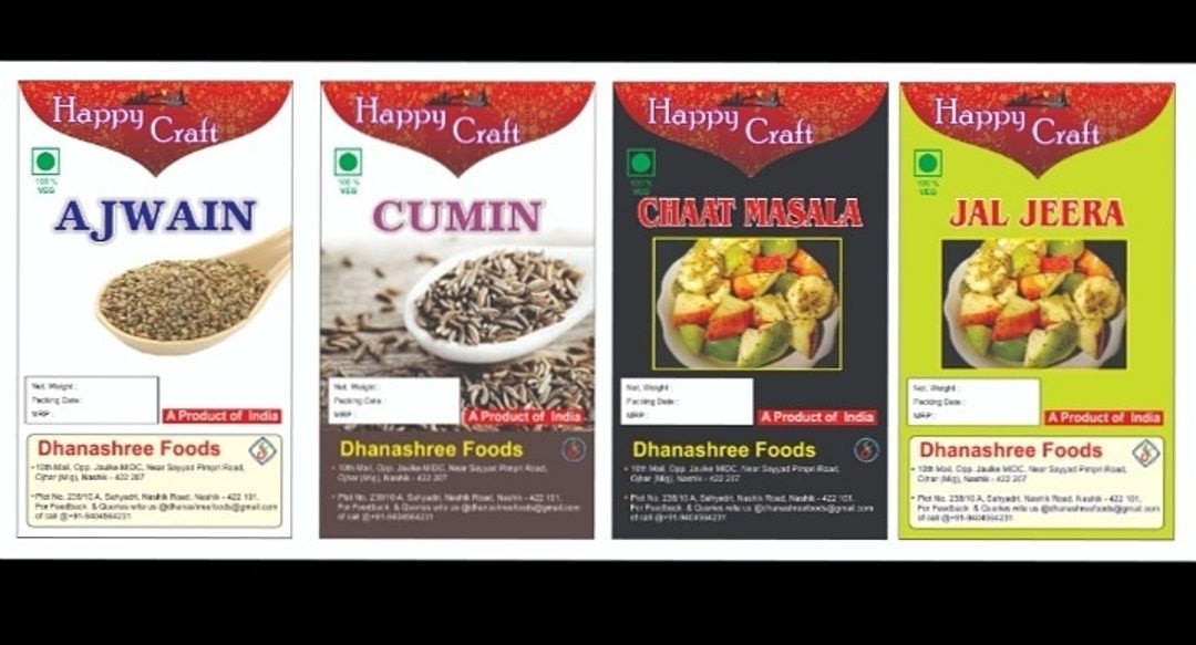 Happy Craft whole Spices and Powder products
  uploaded by DHANASHREE FOODS on 7/26/2020