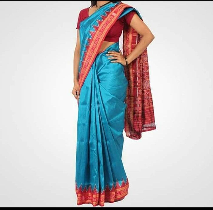Odisha ikat plain silk saree  uploaded by business on 7/26/2020