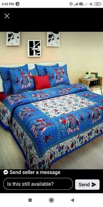 Post image Cotton double bed sheet
Price-490
Free home delivery
Cash on delivery available