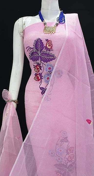 Kota doriya embroidery suit  uploaded by Moin handloom kota doria saree  on 7/26/2020