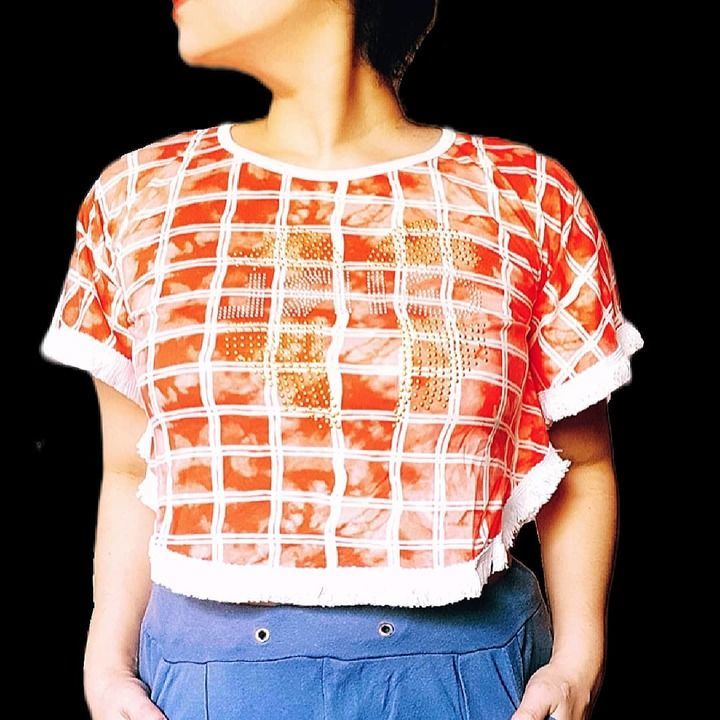 Poncho style croptop with bead work uploaded by Namah Creeations  on 4/18/2021
