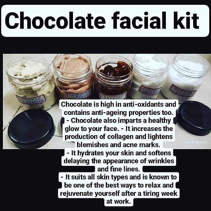 Chocolate facial kit uploaded by business on 4/18/2021