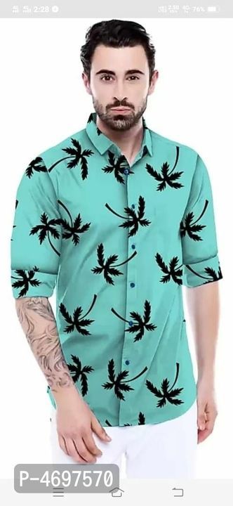 Men's Regular Fit Silk Blend Floral Printed Casual Shirts   uploaded by Fashion store on 4/18/2021