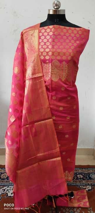 Three piece Banarasi Silk Suit uploaded by CRAZY LOOK CREATIONS on 4/18/2021