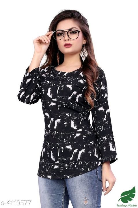 Women crepe tops and tunics uploaded by business on 4/19/2021
