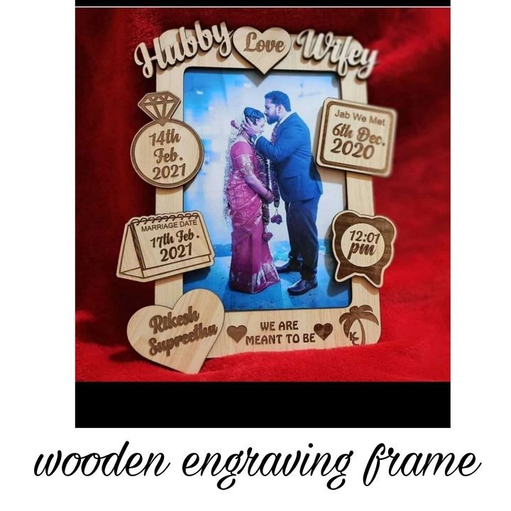 Wooden engraving frame uploaded by Crafthouse on 4/19/2021