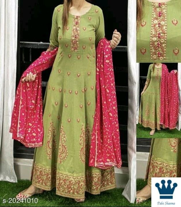 Post image Rayon based beautiful dress wid duppata in beautiful range