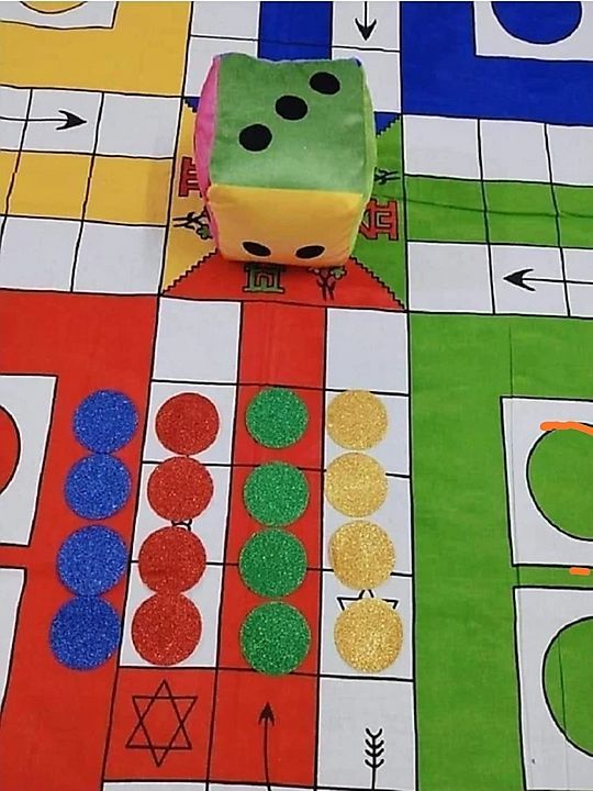 Ludo Game Double Bedsheet With Dice & Goti uploaded by DYNASTYMART RETAIL (OPC) PRIVATE LIMITED  on 7/27/2020