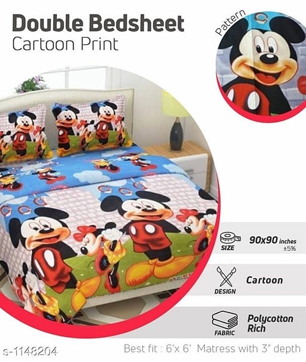 Cartoon Print Bedsheet uploaded by business on 7/27/2020