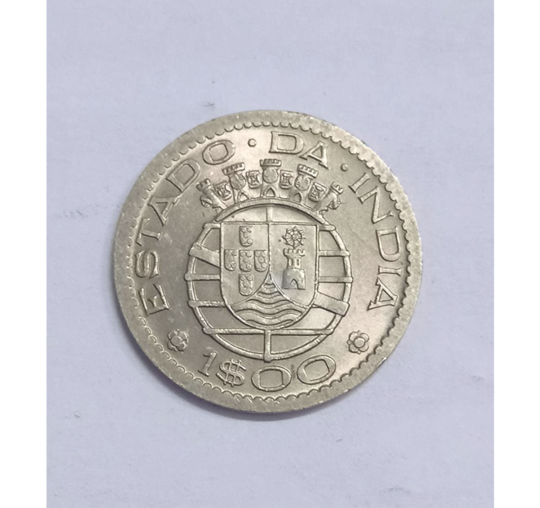 Post image Portuguese India Goa one Escudo coin 1958 - 1959. Price 150rs+80 rs shipping charges