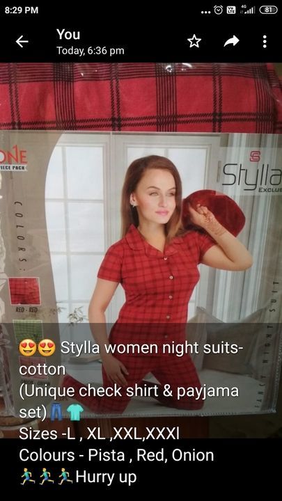 Ladies night suit uploaded by business on 4/19/2021