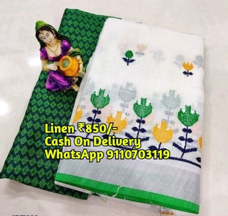 Linen Sarees uploaded by Archana on 4/19/2021