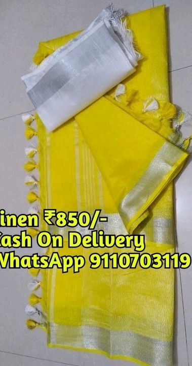 Linen Sarees uploaded by business on 4/19/2021