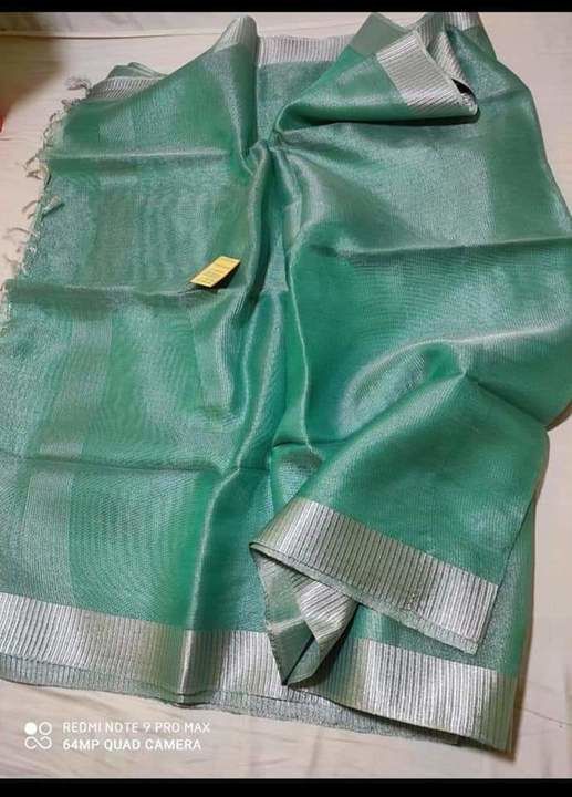 Post image Tissue linen saree 

Best quality 
Price 800