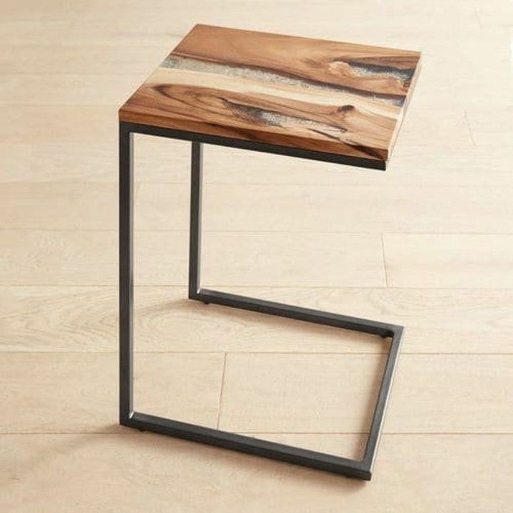 RESIN AND WOOD side TABLE uploaded by business on 4/19/2021