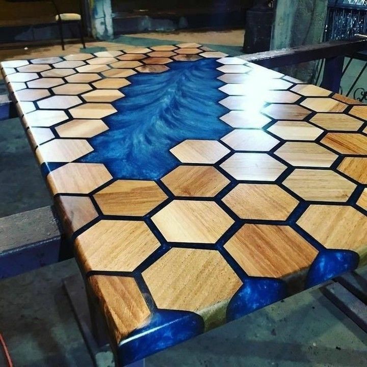 Resin and Wood Dining Table  uploaded by business on 4/19/2021