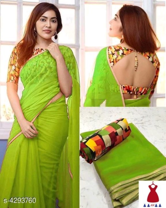 Georgette saree uploaded by business on 4/20/2021