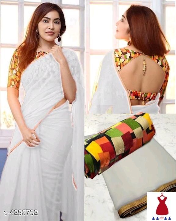 Georgette saree uploaded by 👗AA👗 on 4/20/2021