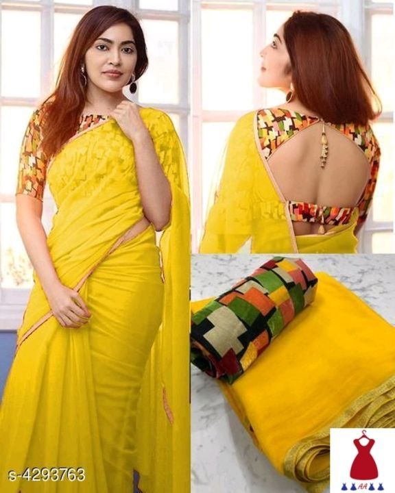 Georgette saree uploaded by business on 4/20/2021