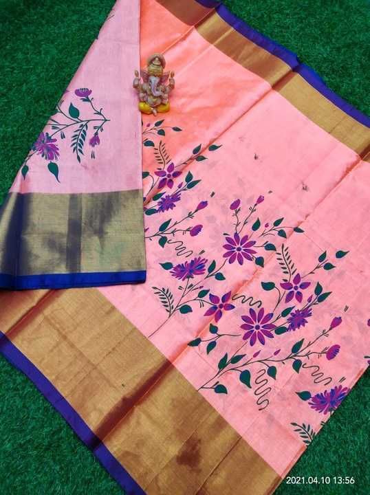 Uppada pure tripura silk sarees🌹💐* 

*💐400kaddi uploaded by Athishaya collections on 4/20/2021