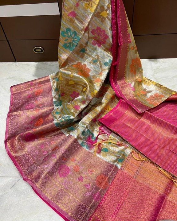 Banarasi tissue silk saree uploaded by Banarasi art on 4/20/2021