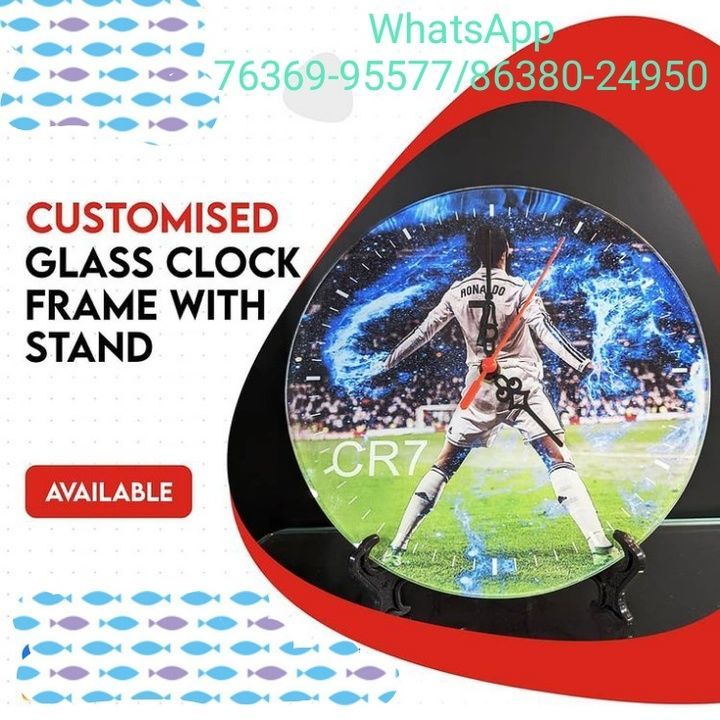 Customized Glass Clock  uploaded by business on 4/20/2021