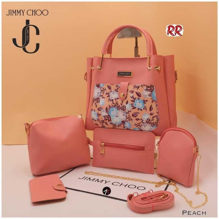 Post image 👜 *😍Jimmy CHOO is back Again 😍*

*✅Set Of 5*
*✅Size - 11” 8 Inch*
*✅with flower pocket*
*✅Supreme Quality Imported Material*

*✅ Rs. 299 only

SHIPPING: 80 for 1
                  120 for 2