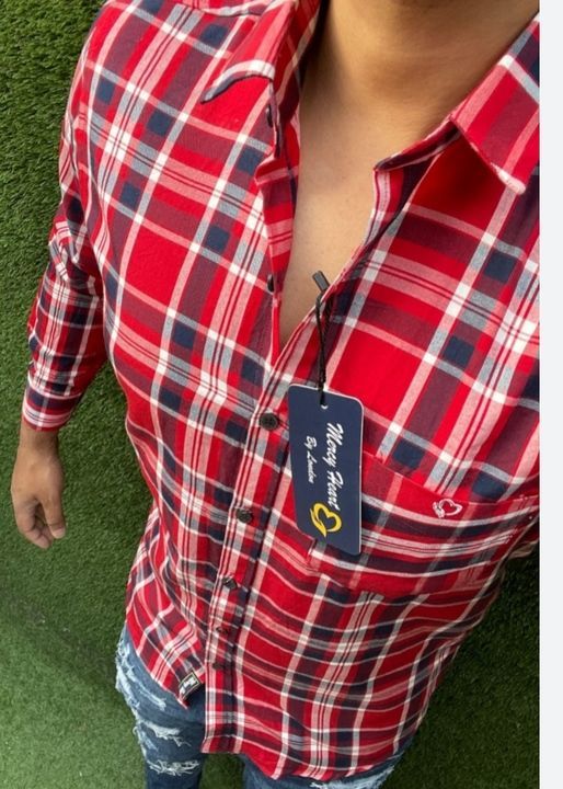 Men's causal design check shirt uploaded by Gin Avatar on 4/20/2021