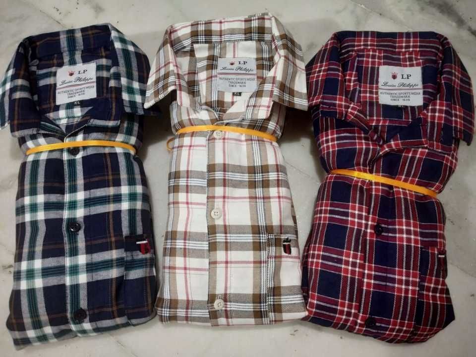 Shirts size M L XL cotton check standard size uploaded by business on 4/20/2021