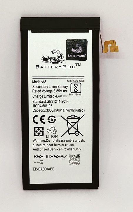 Batterygod mobile battery for Samsung A8 uploaded by Batterygod on 4/20/2021