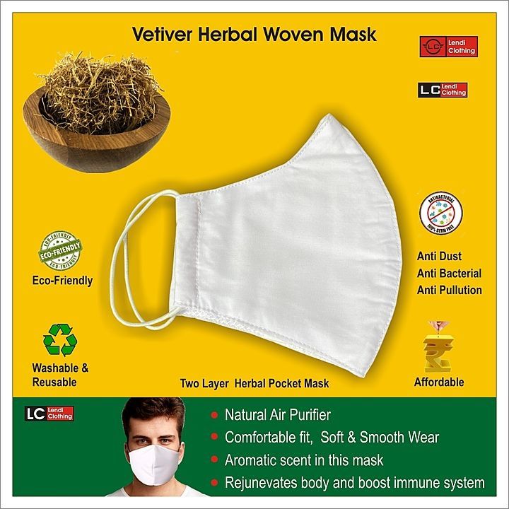 Vetiver herbal mask uploaded by LENDI CLOTHING on 7/27/2020