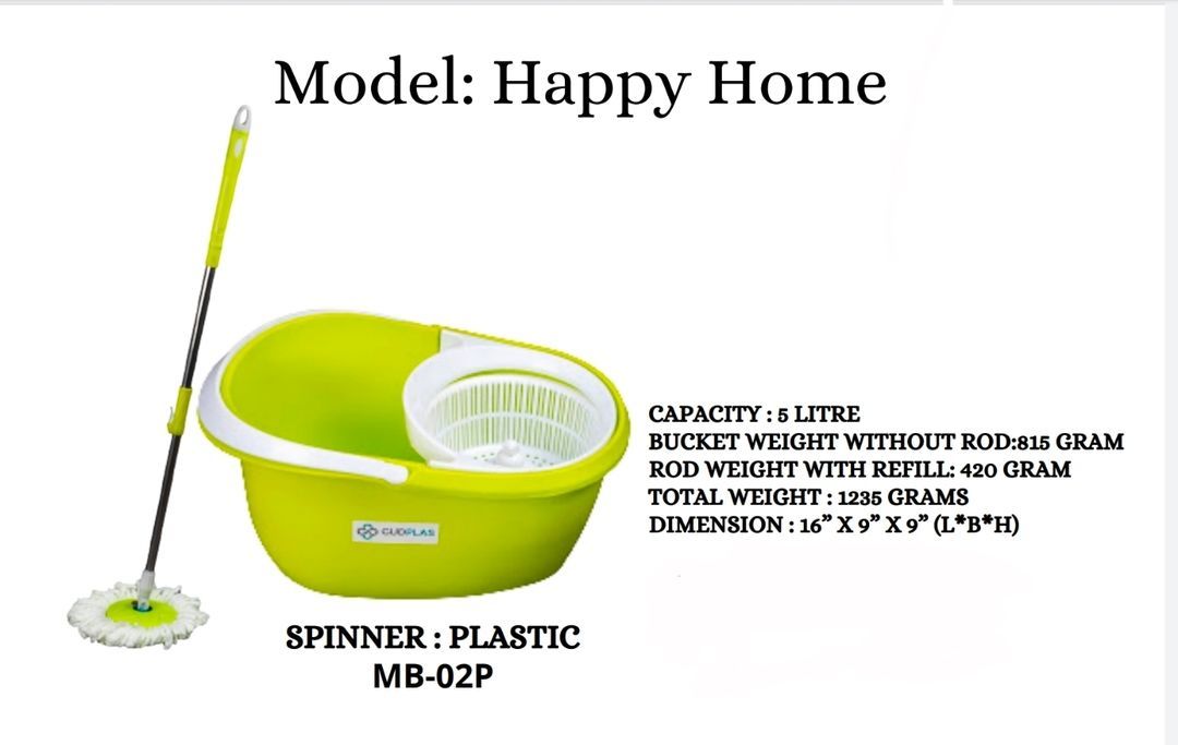 GUDPLAS HAPPY HOME MOP (PLASTIC SPINNER) uploaded by Modern Crockery House on 4/21/2021