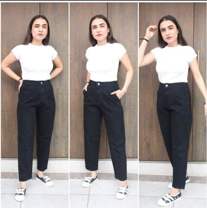Mom fit jeans + crop top uploaded by Online shopping hub on 4/21/2021