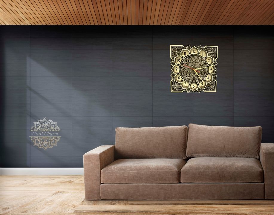 Wooden mandala 7 layer wall clock  uploaded by business on 4/21/2021