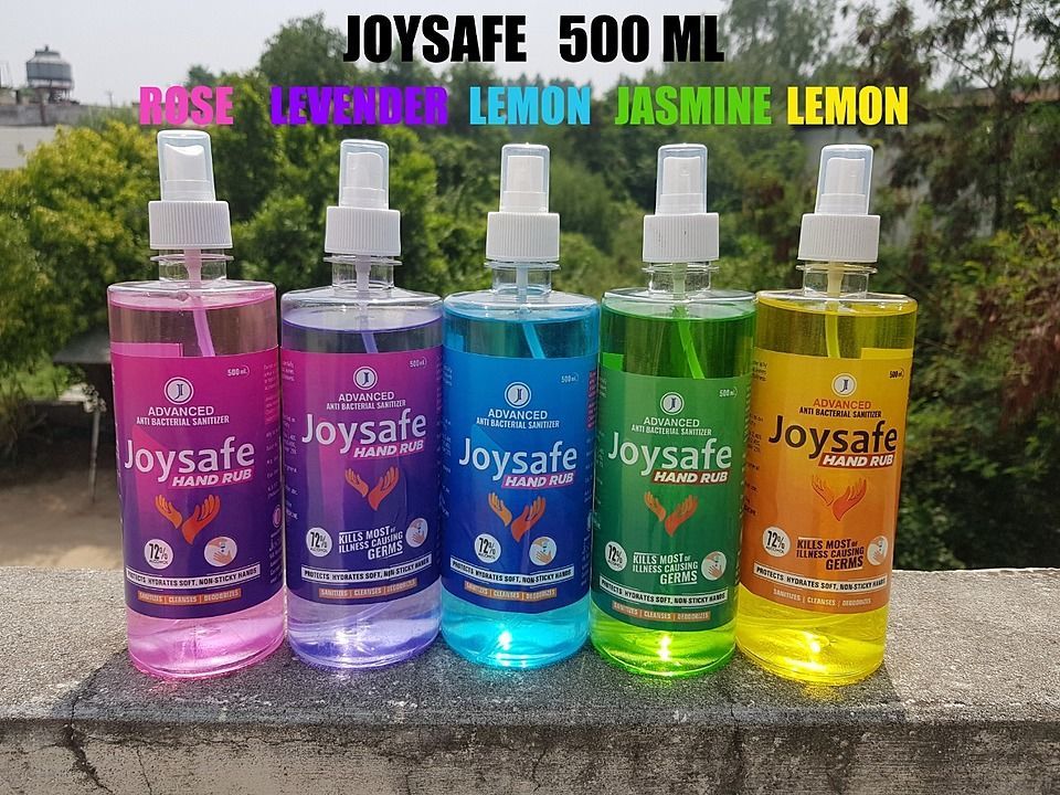 JoySafe Hand sanitizer 500ml with mist spray in five fragrances 
Rate inclusive GST + Transportation uploaded by VAIDLEH LIFESCIENCES PRIVATE LIMITE on 7/27/2020