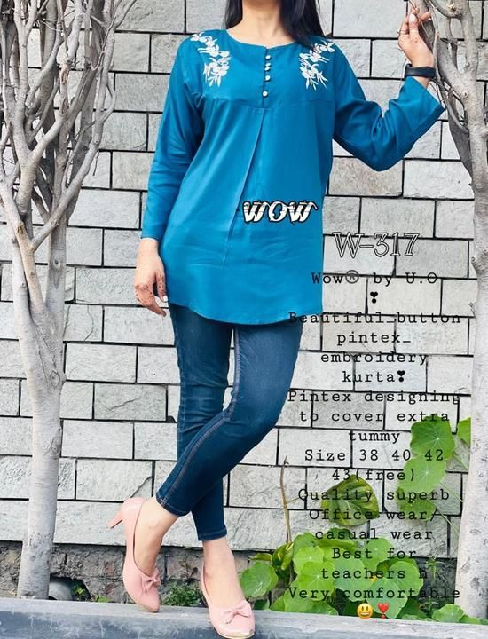 Wow ®️
❣Round neck embroidery kurta❣️
Size 38 40 42 43(free)
On premium Rayon
Quality super quality  uploaded by Shopping insta 🛍️🛍️🛒🛒 on 4/22/2021