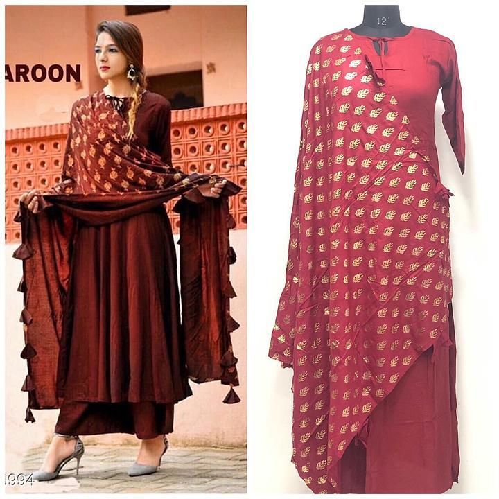 RFK87

*Kurti + plazzzo + dupatta *

Your fashion sense speaks about your personality, say it all wi uploaded by business on 7/28/2020