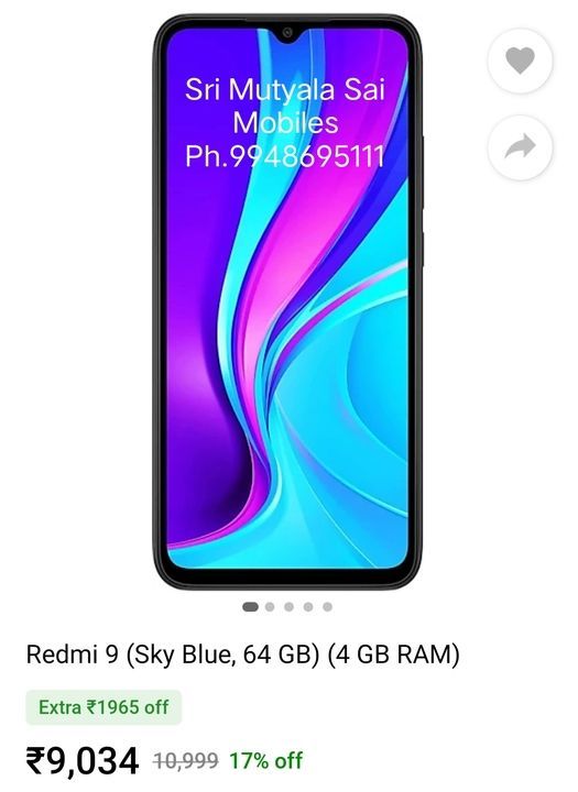 Redmi 9 (4GB/64GB) uploaded by business on 4/22/2021