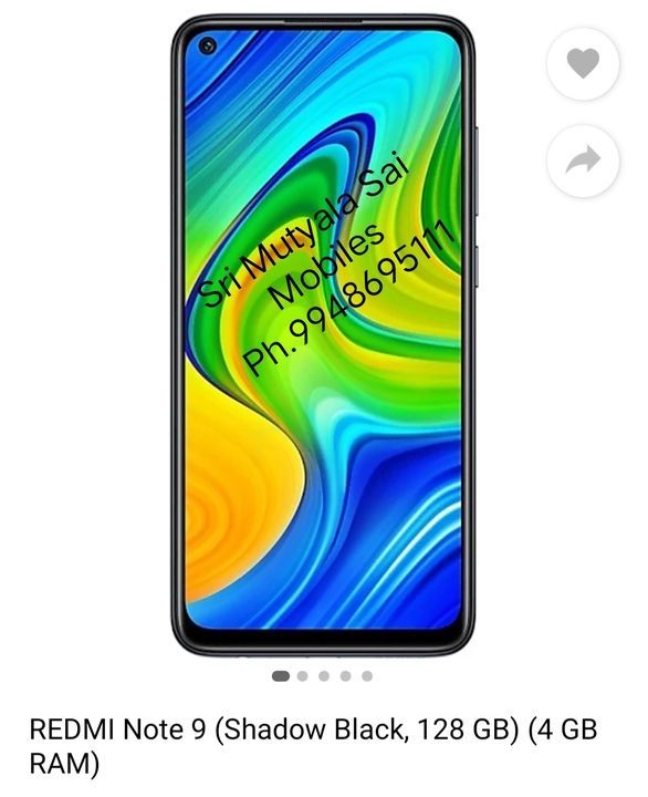 Redmi Note 9 (4GB/128GB) uploaded by business on 4/22/2021