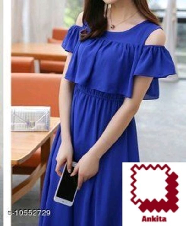 Post image Trendy Elegant Women Dresses

Fabric: Georgette
Sleeve Length: Short Sleeves
Pattern: Solid
Multipack: 1
Sizes:
S (Bust Size: 36 in, Length Size: 40 in) 
XL (Bust Size: 42 in, Length Size: 40 in) 
L (Bust Size: 40 in, Length Size: 40 in) 
M (Bust Size: 38 in, Length Size: 40 in)
Dispatch: 2-3 Days