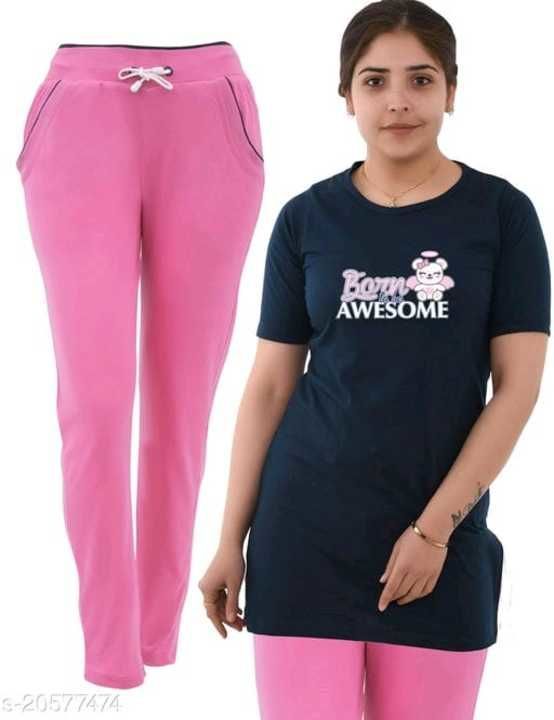 Top Bottom set for Women cotton T-Shirt with Trackpant uploaded by BEDI & SONS COMPANY  on 4/23/2021