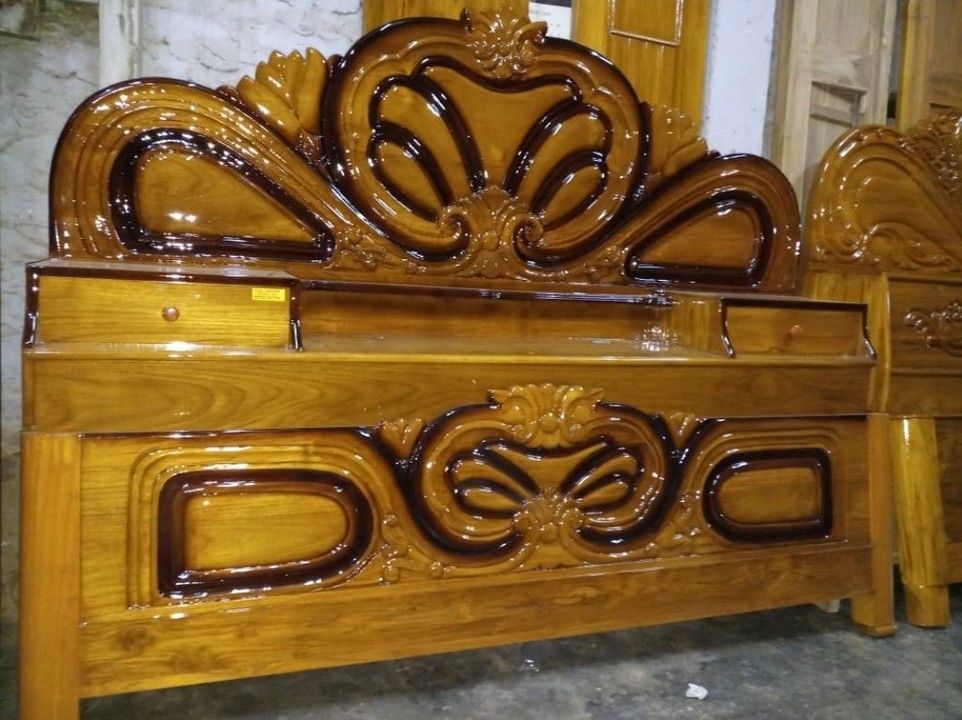 indian Teak wood bed king size uploaded by business on 4/23/2021