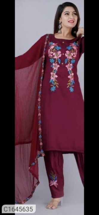 Special Embroidered Rayon Kurti Pant Sets uploaded by business on 4/24/2021
